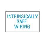 Panduit® PLD-80 Pre-Printed Electrical Label, 1-1/2 in W, Legend: INTRINSICALLY SAFE WIRING, Blue on White Legend/Background, Polyester, 200 Labels