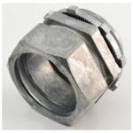 Bridgeport® 254-DC2 Concretetight Raintight Compression Connector, 1-1/2 in Trade, For Use With: Steel/Aluminum EMT and Rigid Conduit, Die Cast Zinc, Ball Burnished/Mirror Smooth
