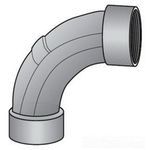 O-Z/Gedney EL-950 Type EL-9 Conduit Elbow, 90 deg, Malleable Iron, 1/2 in Trade, Electroplated Zinc