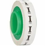 3M™ Scotchcode™ SDR-I Pre-Printed Self-Adhesive Wire Marker Tape Refill, 0.003 in L x 0.22 in W, Legend: I, Black/White Legend/Background, Polyester Film