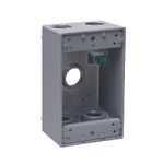 BELL® 5322-0 Weatherproof Outlet Box With Lug, Die Cast Aluminum, 18.3 cu-in Capacity, 1 Gang, 5 Outlets, 4-1/2 in H x 2-3/4 in W x 2 in D Dimensions