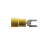 SELECTA® ST-24A-BG Solderless Spade Terminal, 12 to 10 AWG Conductor, 1.01 in L, Butted Seam Barrel, Vinyl Insulated, Yellow