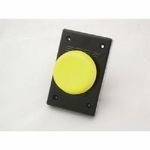 REES 00662-004 Non-Illuminated Rectangular Heavy Duty Pushbutton, 2-1/4 in, #09 NO/NC Contact Configuration, Slow Make/Slow Break Contact, Hand Operator, Yellow/Black