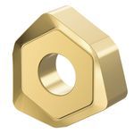 Kennametal® 4121605 Dodeka™ Mini 3-Cutting Edge Milling Insert, XNGJ Insert, 43 Insert, Solid Carbide, Manufacturer's Grade: KC510M, Hexagon Shape