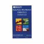 Brady® Porta-Pack® PWM-PK-5 Self-Adhesive Wire Marker, Black/White Legend/Background, B-500 Vinyl Cloth