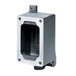 Wiring Device-Kellems SWB2 Explosionproof Standard Straight Blade Back Box With 3/4 in NPT Hub Knockout, 2-1/4 in H x 3 in W x 4.63 in D, For Use With Acceptor® Series Receptacle, Cast Aluminum