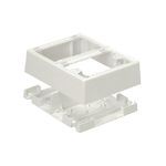 Panduit® Pan-Way® JBP2FSIW 2-Gang Power Rated Outlet Box, 5 in L x 6.14 in W x 1.62 in H, PVC, International White