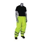PIP® VizPLUS™ 353-2002-LY/5X 353-2002 Breathable Heavy Duty Rain Pant, 23.6 in Waist, 48.8 in Inseam Length, Polyester