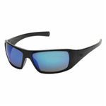 Pyramex® SB5665D Goliath® Unisex Protective Glasses, Scratch-Resistant Lens Coating, Ice Blue Mirror Lens, Wraparound Frame, Black Frame, Nylon Frame, Polycarbonate Lens, Specifications Met: ANSI Z87.1