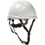 JSP® EVO® 6151 Ascend™ 280-EV6151SV-CH-10 Cap Style Short Brim Vented Safety Helmet With HDPE Shell, SZ 6-5/8 Fits Mini Hat, SZ 8 Fits Max Hat, Expanded Polystyrene/Cotton/HDPE/Polyester, 4-Point Chin Strap/6-Point Textile Suspension