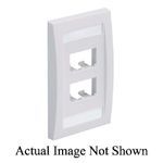Panduit® Mini-Com® CFPE4IWY Executive Flat Vertical Faceplate, 1 Gang, 4 Ports, Mini-Com® Module, Flush Mount, ABS