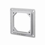 Wiring Device-Kellems HBL26402 1-Device Standard Straight Adapter Plate, 4-1/2 in L x 0.41 in W, For Use With HBL26401 Back Box, Hubbellock® 60 A Device and Mounting Box, Cast Aluminum