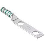 Panduit® Pan-Lug™ LCC6-14A-L LCC 2-Hole Compression Lug, 6 AWG Copper Conductor, Die Code: P24, 1/4 in Stud