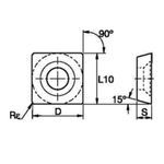 Kennametal® SDEB26151/KC725M Milling Insert, SDEB Insert, Carbide, Manufacturer's Grade: KC725M, Square Shape, Material Grade: C5/C6/C7