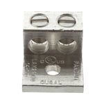 Panduit® Pan-Lug™ LAM2A1/0-14-6Y LAMA 2-Barrel Type LAM2A Mechanical Connector Lug, 14 to 1/0 AWG Stranded Aluminum/Copper Conductor, 1/4 in Stud, 1 Bolt Hole, Aluminum