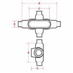 Plasti-Bond PRHX28 Type X Conduit Outlet Body With Cover, 3/4 in Hub, 8 Form, Steel