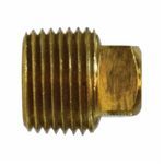 Midland Industries 28086 Square Head Plug, 3/8 in, NPTF, CA360 Brass