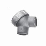 Crouse-Hinds Condulet® LBY15 Service Entrance Pulling Elbow, 1/2 in Trade, 90 deg, Feraloy® Iron Alloy, Electrogalvanized/Aluminum Acrylic Painted