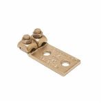 BURNDY® QIKLUG™ Q2A262N Mechanical Terminal Lug, 1/0 to 2/0 AWG Stranded Copper Conductor, 1/2 in Stud, 2 Bolt Holes, Copper