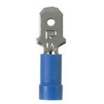 Panduit® Pan-Term® DV14-250MB-C DV-MB Insulated Male Tab Disconnect, 16 to 14 AWG Conductor, 0.25 x 0.032 in Tab, Butted Seam Barrel, Copper, Blue
