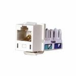 PREMISE WIRING XCELERATOR™ HXJ3OW 8-Position Universal A/B Jack, Cat 3/RJ45 Module, Keystone Mounting, Thermoplastic
