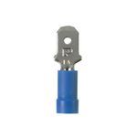 Panduit® Pan-Term® DV14-250MB-C DV-MB Insulated Male Tab Disconnect, 16 to 14 AWG Conductor, 0.25 x 0.032 in Tab, Butted Seam Barrel, Copper, Blue