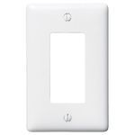 Bryant Electric NPJ26W Midway Wallplate, 1 Gang, 4.88 in H x 3.13 in W, Nylon, White