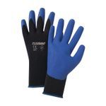 PIP® PosiGrip™ 713SPA/L Unisex General Purpose Gloves, Coated/Work, Full-Finger Style, L, PVC Palm, 15 ga Nylon, Black/Blue, Ribbed Knit Wrist Cuff, PVC Coating, Resists: Liquid and Moisture, Unlined Lining