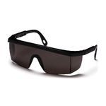 Pyramex® SB420S Integra® Single Lens Safety Glasses, Scratch-Resistant Lens Coating, Gray Lens, Black Frame, Nylon 6.6 Frame, Polycarbonate Lens, Specifications Met: ANSI Z87.1