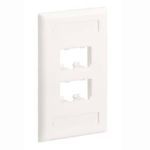 Panduit® Mini-Com® CFPL4IWY Classic Flat Vertical Faceplate, 1 Gangs, 4-1/2 in L x 2.75 in W, Flush Mount, ABS