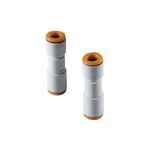 SMC® AKH11-00 2-Port Straight Check Valve With One-Touch Fitting, -100 kPa to 1 MPa Pressure, PBT Body