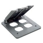 Carlon® E9G2DDN-CAR Non-Metallic Weatherproof Box Cover, 4.84 in L x 4.84 in W, Polycarbonate