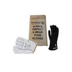 ArcGuard® KITGC00B09 Voltage Glove Kit, SZ 9, Rubber/Leather, Black, ASTM Class: Class 00, 500 VAC, 750 VDC Max Use Voltage