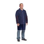 PIP® 3511B/4XL Standard Weight Lab Coat, 4XL, Blue, Spunbond Polypropylene