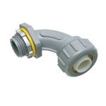 Arlington NMLT9038 Liquidtight Connector, 3/8 in Trade, 90 deg Angle, UV Rated Plastic