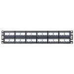 Panduit® CPP48WBLY Flat Unloaded Unshielded Patch Panel, 48 Ports, Stainless Steel