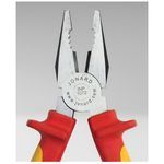Jonard Tools® INP-1072 Insulated Lineman's Combo Plier, 1-1/2 in L x 1.06 in W x 3/8 in THK Jaw, 7-1/4 in OAL