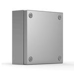 nVent HOFFMAN SSTB151512 GTS Terminal Box, 5.91 in H x 5.91 in W x 4.72 in D, Hinged Cover, NEMA 4X/12/13/IK08/IP66, AISI 304L Pre-Grained Stainless Steel