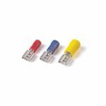 Catamount® TV14-250FD-XV 250 Female Disconnect, 16 to 14 AWG Conductor, 0.25 in W x 0.032 in THK Tab, Long Barrel, Brass, Blue, Insulated: Insulated