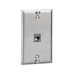 Bryant Electric SP5EF 1-Gang Phone Wallplate, Flush Mounting, 8 Jack Position