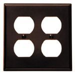 Leviton® 85016 Standard Wallplate, 2 Gangs, 4.5 in H x 4.56 in W, Thermoset, Brown