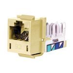 PREMISE WIRING XCELERATOR™ HXJ6EI Cat 6 Modular Jack, Keystone Mounting, 1 Ports, Thermoplastic, Electric Ivory
