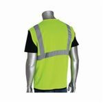 PIP® 302-MVG-LY-XL 302-MVG Safety Vest, XL, Hi-Viz Lime Yellow, Polyester, Hook and Loop Closure, ANSI Class: 2