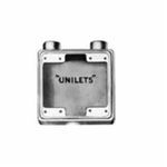 Appleton® UNILETS® FSS-2-75 Type FSS Heavy Duty Shallow Device Box With Internal Ground Screw, Malleable Iron, 32 cu-in Capacity, 2 Gangs, 2 Outlets, 2 Knockouts, 5.88 in H x 4.63 in W x 2 in D Dimensions