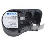 Brady® M-48-498 M Series Repositional Cartridge Label, 1 in L x 3/4 in W, B-498 Vinyl Cloth, Black on White