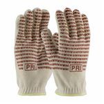 PIP® Kut-Gard® 43-502-L Double Layered Work Gloves, Hot Mill Glove, Full Finger Style, L, Cotton, Red/White/Yellow, Open/Slip-On Cuff, EverGrip™ Nitrile Coating, Resists: Heat, Unlined Lining