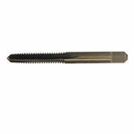 NORSEMAN™ 60529 Type 31-AG Straight Flute Hand Tap, Right Hand Cutting Direction, Taper Chamfer, 4 Flutes, Gold Oxide, HSS