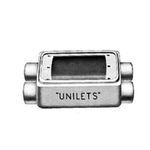 Appleton® UNILETS® FSCD-1-75 Type FSCD Heavy Duty Shallow Device Box With Internal Ground Screw, Malleable Iron, 25 cu-in Capacity, 1 Gang, 4 Outlets, 4 Knockouts, 4.56 in H x 2.81 in W x 2 in D Dimensions