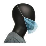 PIP® UBC-1000B SBP Beard Cover, Blue, One Size, Disposable Bread Cover, Spunbond Polypropylene, Elastic band for Flexible Fit, Latex, Case of 1000
