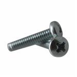 BBI 587215 Fully Threaded Machine Screw, Measurement System: Imperial, #6-32 Thread, 1/2 in OAL, Carbon Steel, Pan Head, Zinc CR+3 Plated, Phillips® Drive